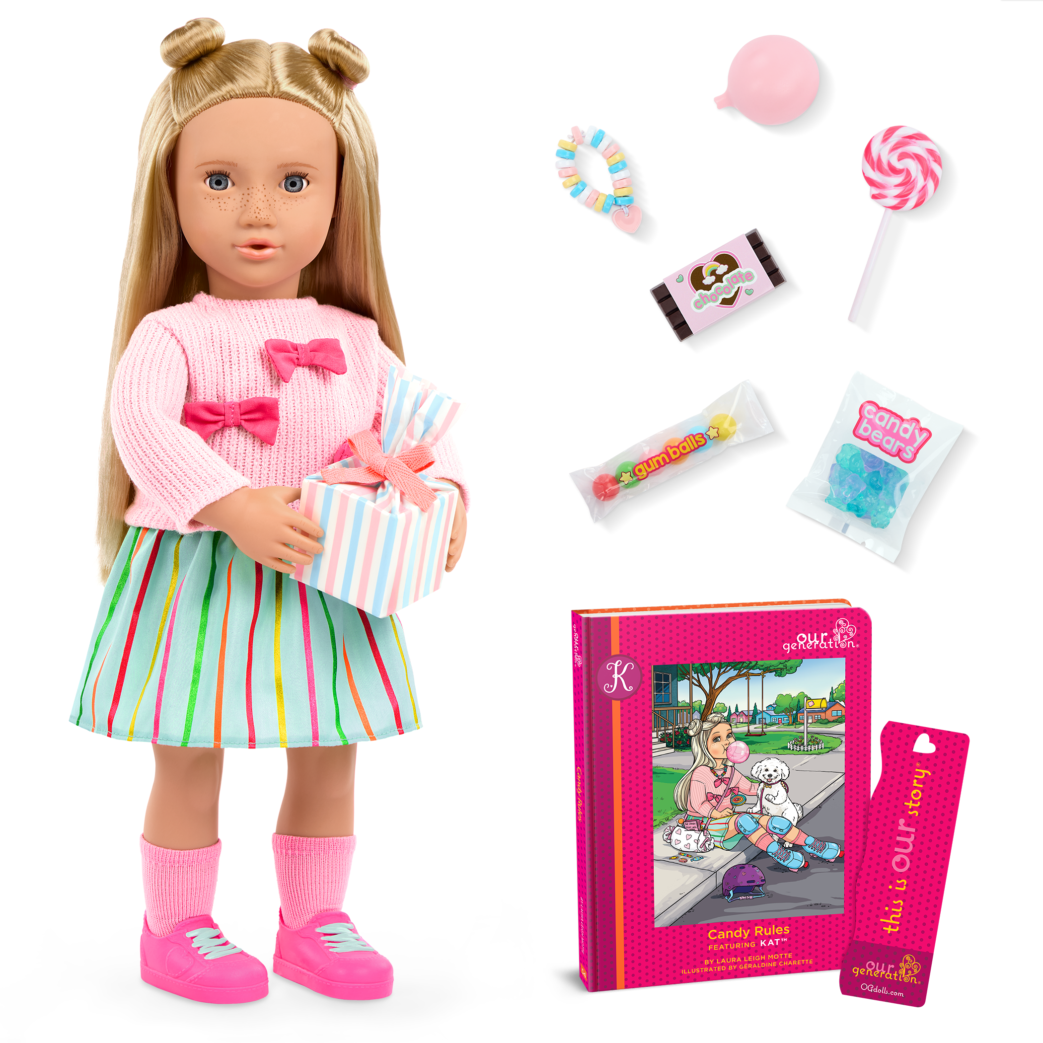 Our Generation Posable 18-inch Doll Kat & Accessories