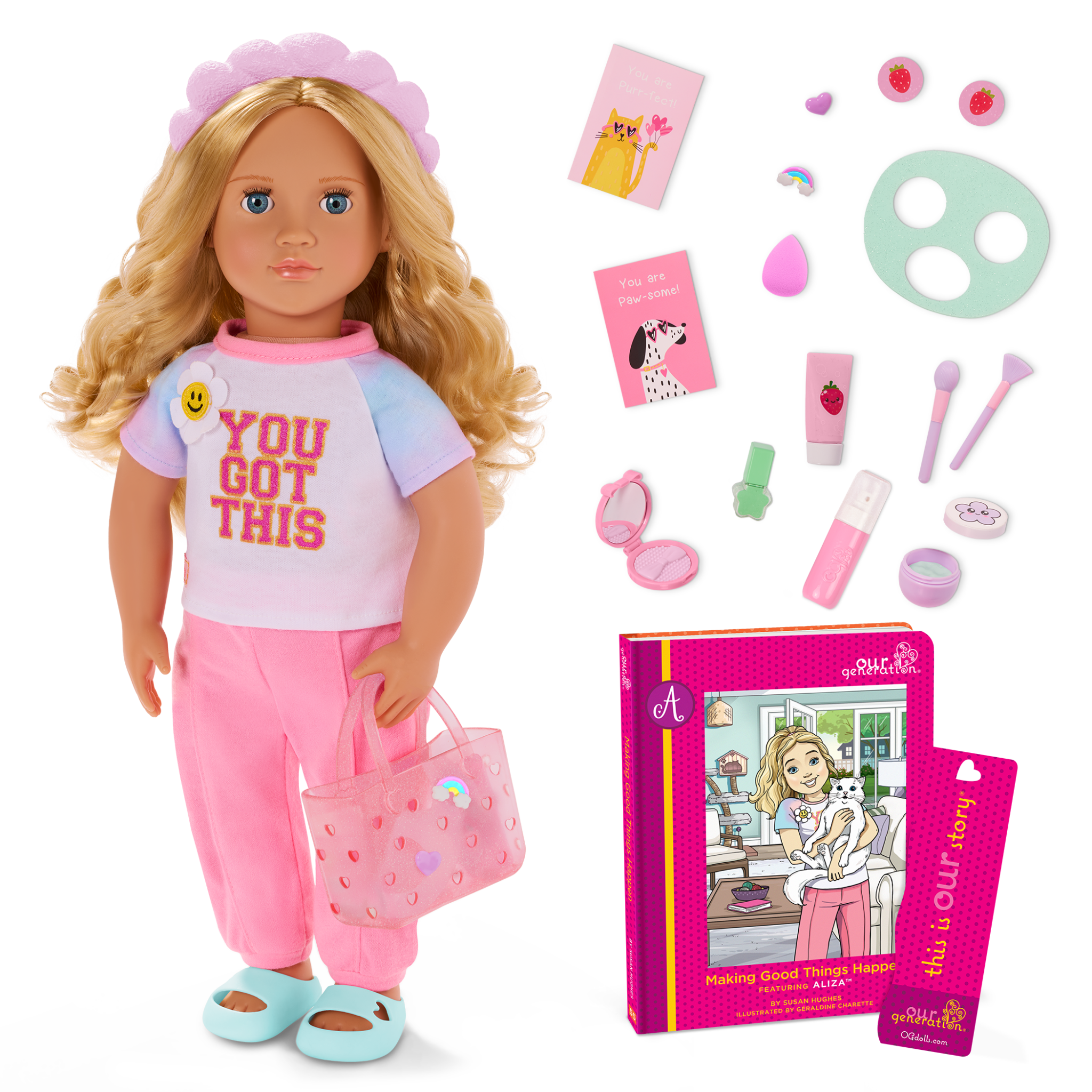 Our Generation 18-inch Doll Aliza & Storybook Set