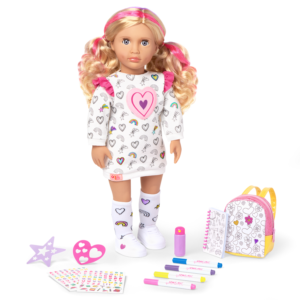 Our Generation 18-inch Doll Aya Color Me Fabulous
