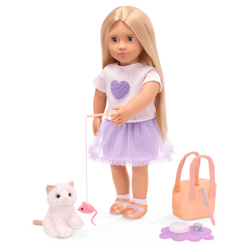 Our Generation 18-inch Doll Beatrice & Pet Kitty Bitsy