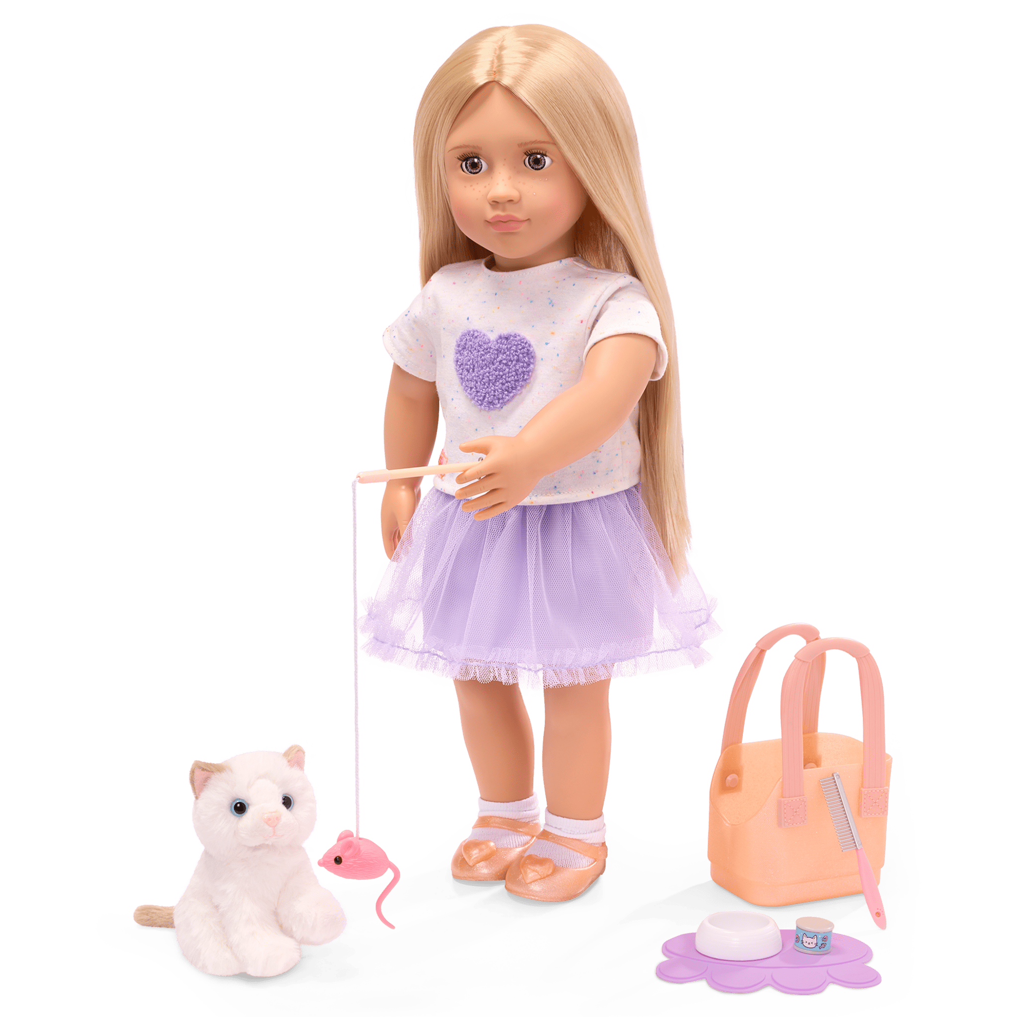 Our Generation 18-inch Doll Beatrice & Pet Kitty Bitsy