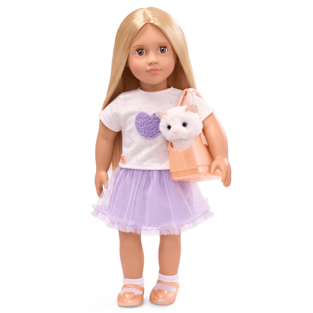 Our Generation 18-inch Doll Beatrice & Pet Kitty Bitsy