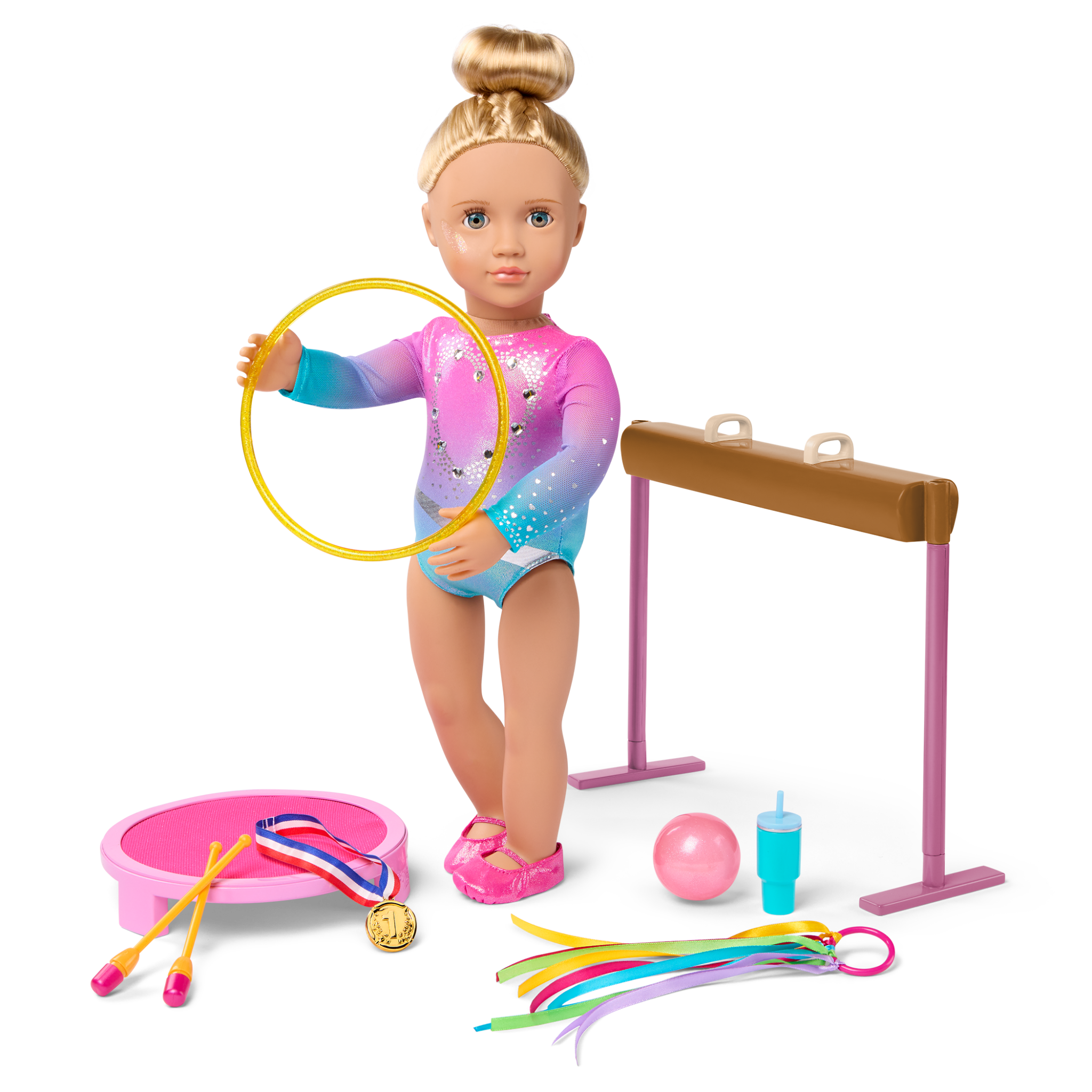 Our Generation 18-inch Gymnastics Doll Elia Dreams & Beams