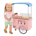 18-inch doll with ice cream cart playset