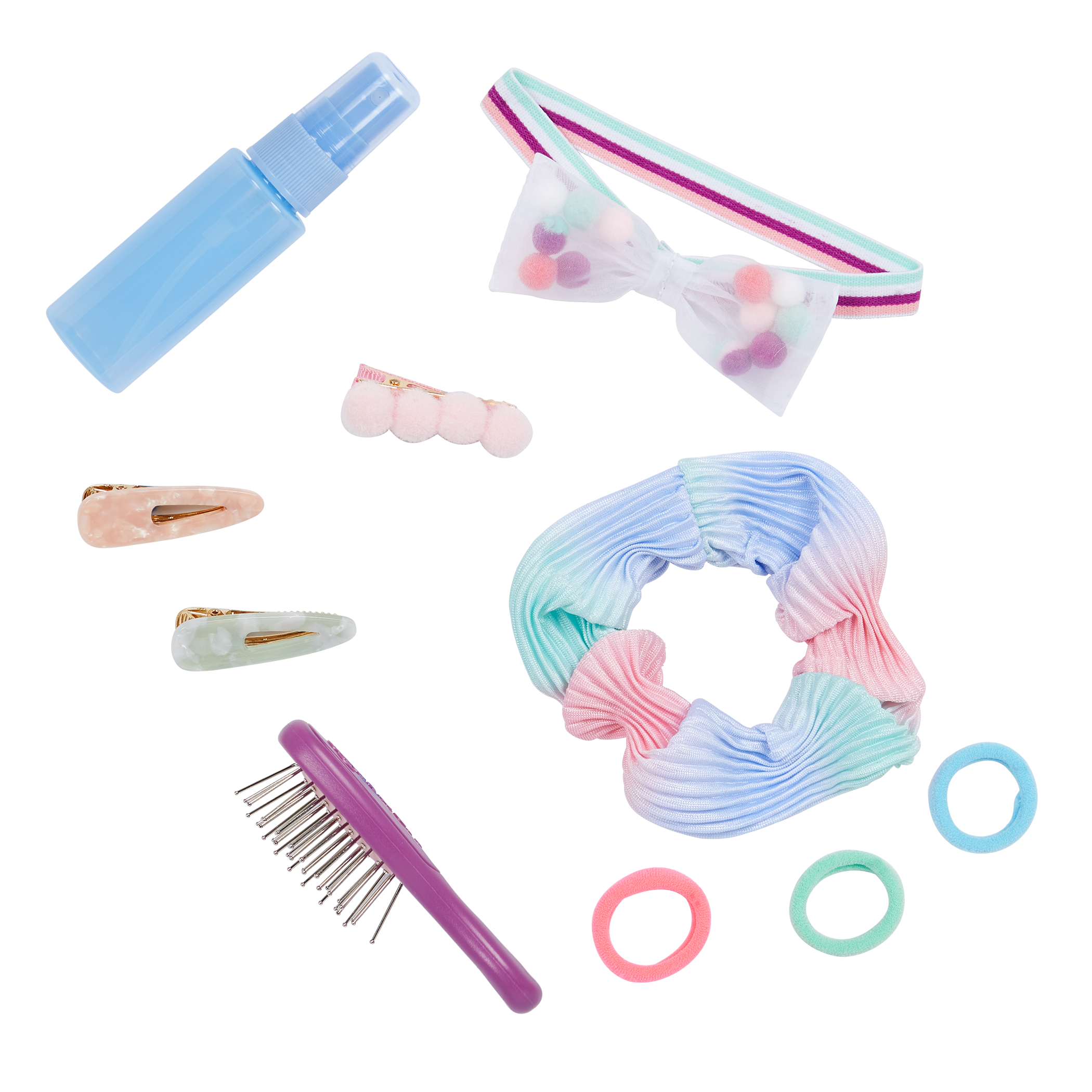 Our Generation Pretty Pom Poms Hair Accessories for 18-inch Dolls