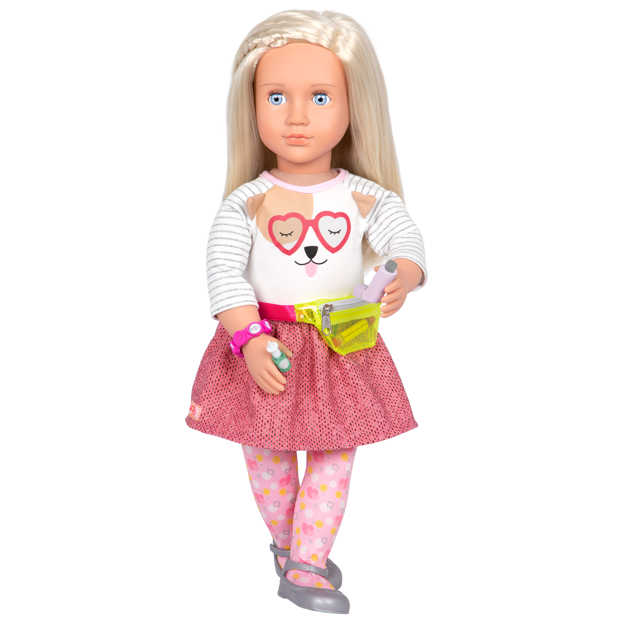 18-inch doll with allergy and asthma playset