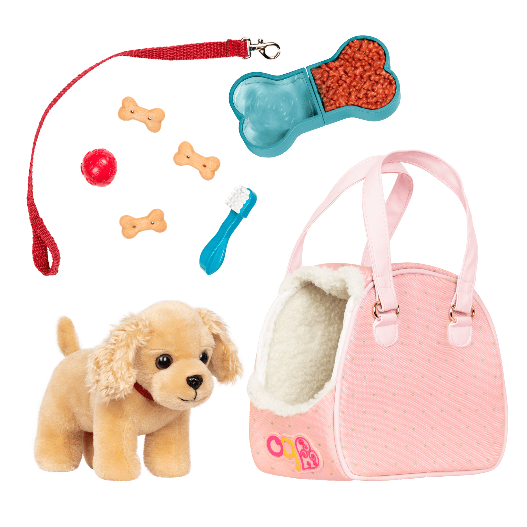 Hop In Dog Carrier | 18-inch Doll Pet Set | Our Generation
