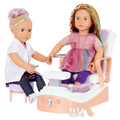 Two 18-inch doll using spa chair playset