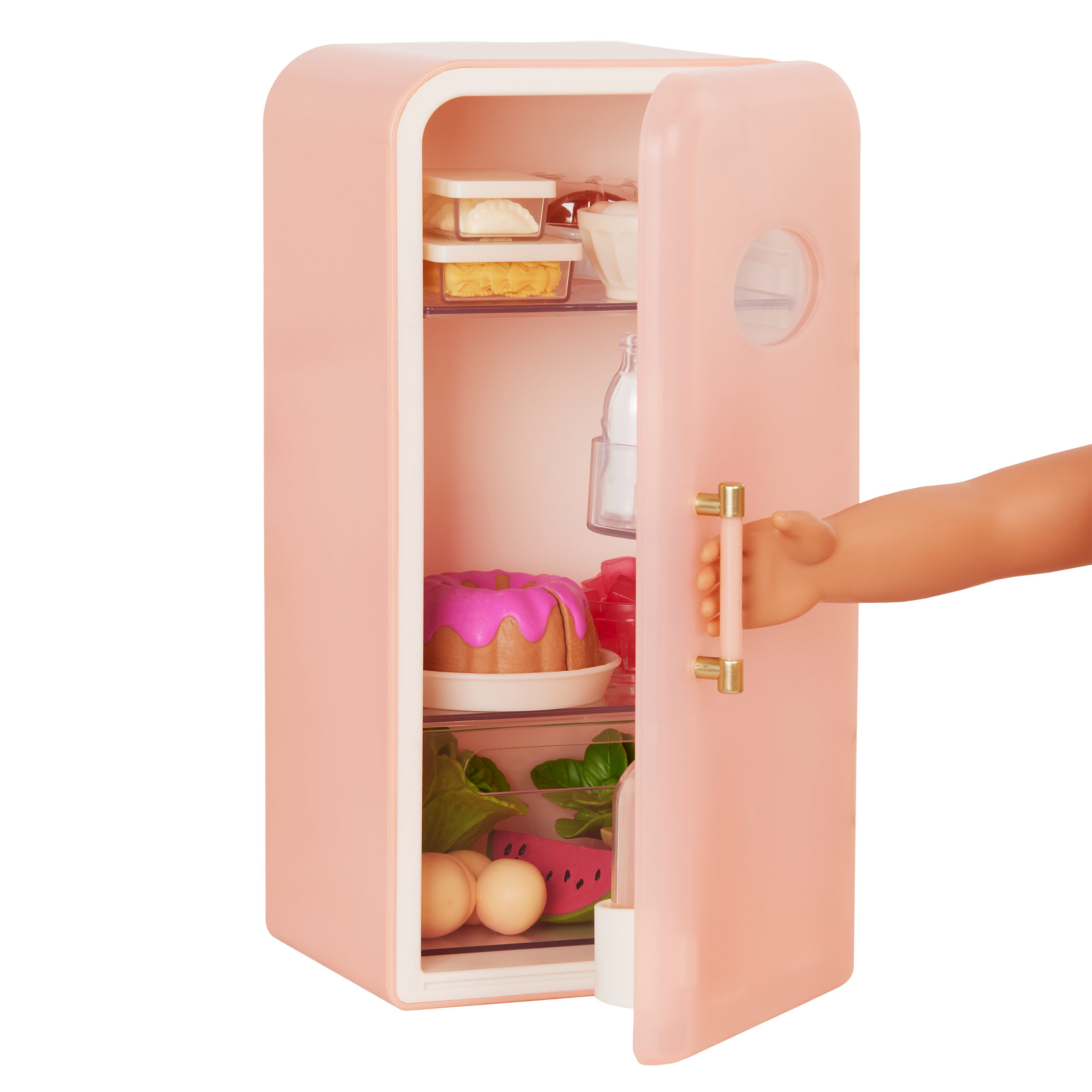 Our Generation Perfectly Fresh Mini Fridge Set for 18-inch Dolls
