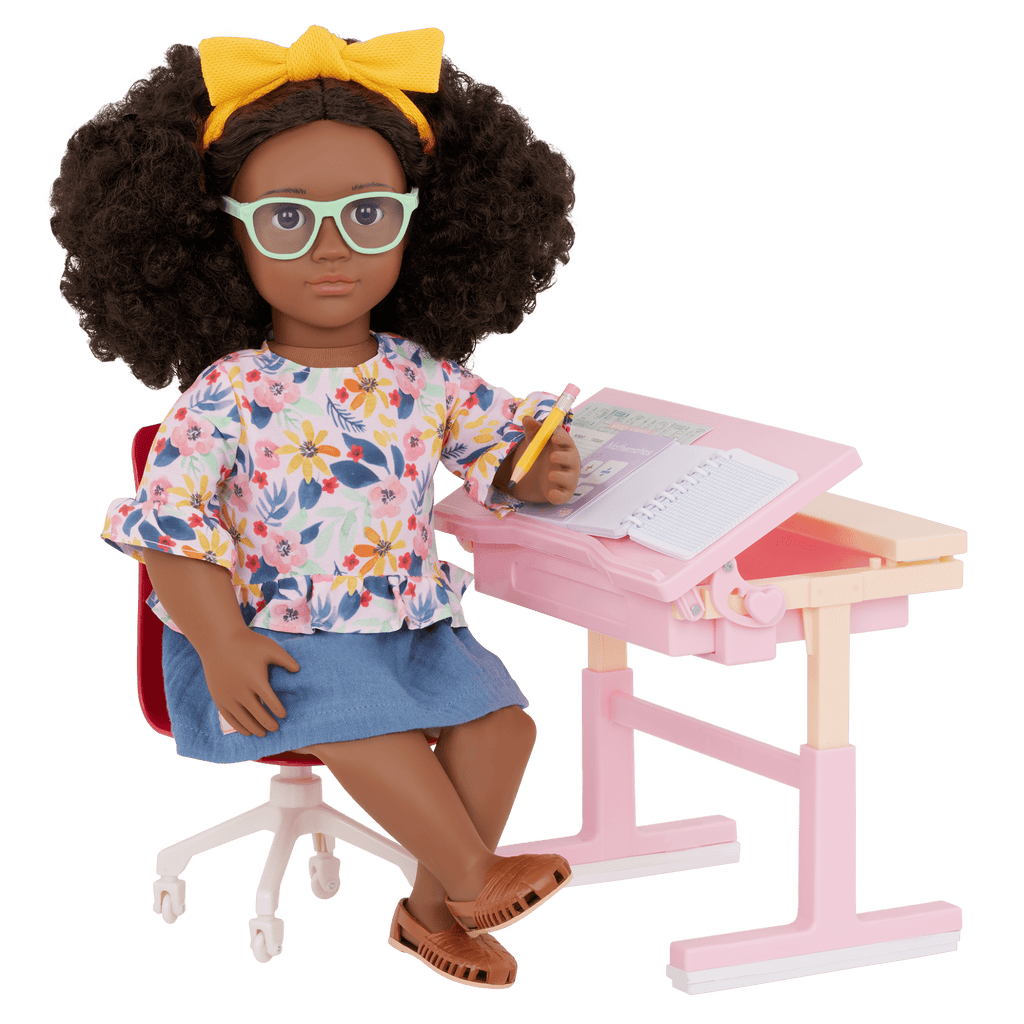 Our Generation Doll Pink Desk & Accessories Set
