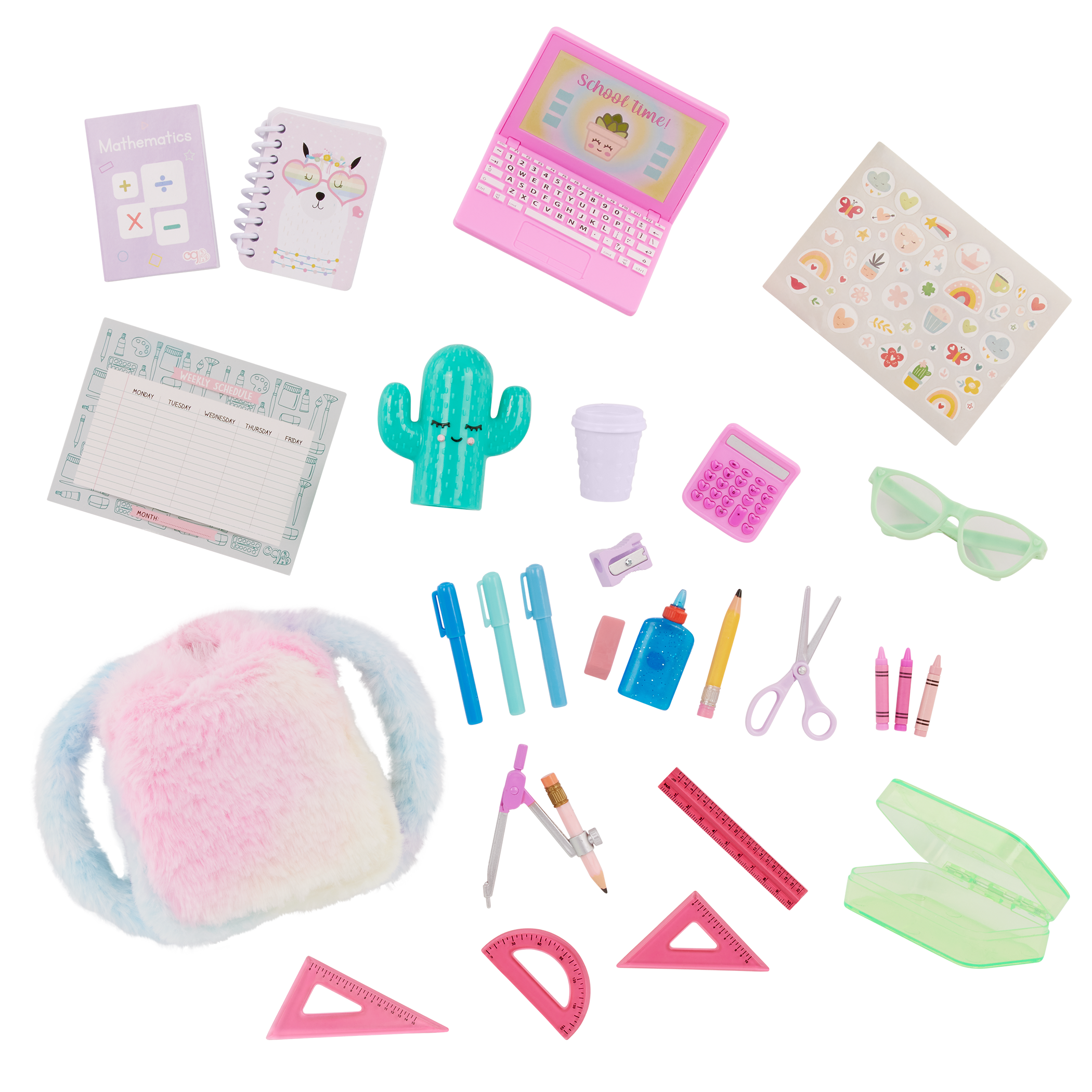 Our Generation Doll Pink Desk & Accessories Set