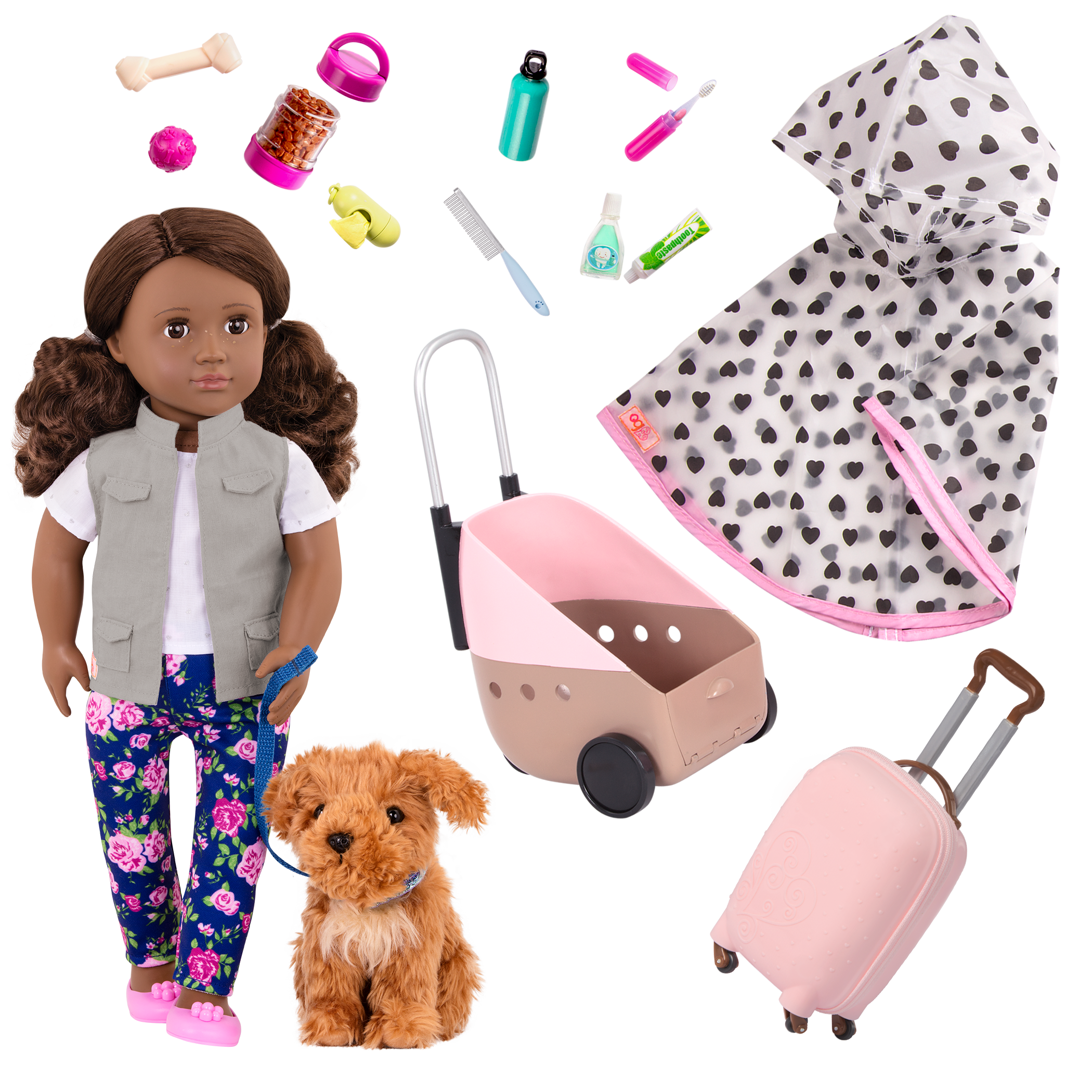 Our Generation Doll Malia & Passenger Pets Bundle