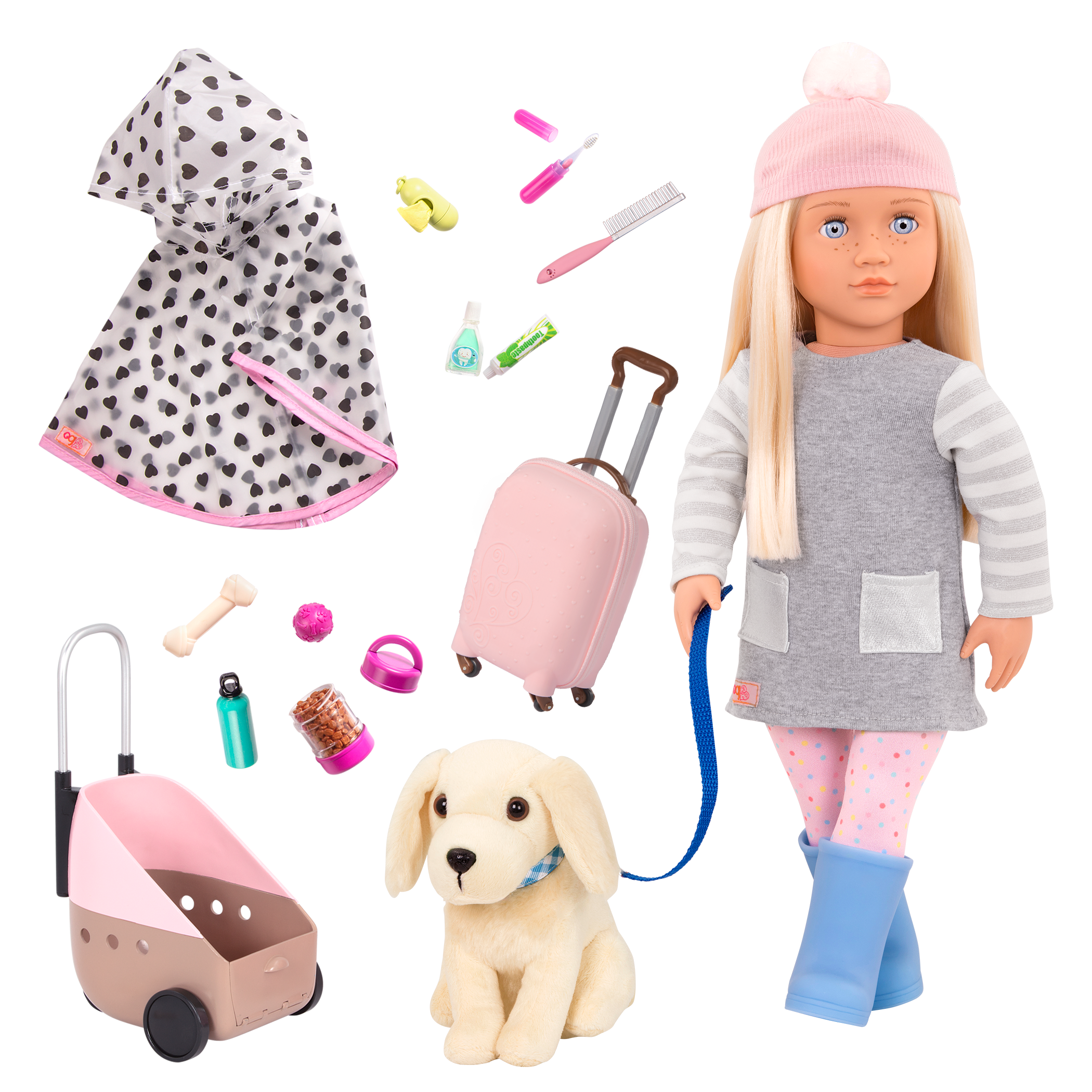 Our Generation Doll Meagan & Passenger Pets Bundle