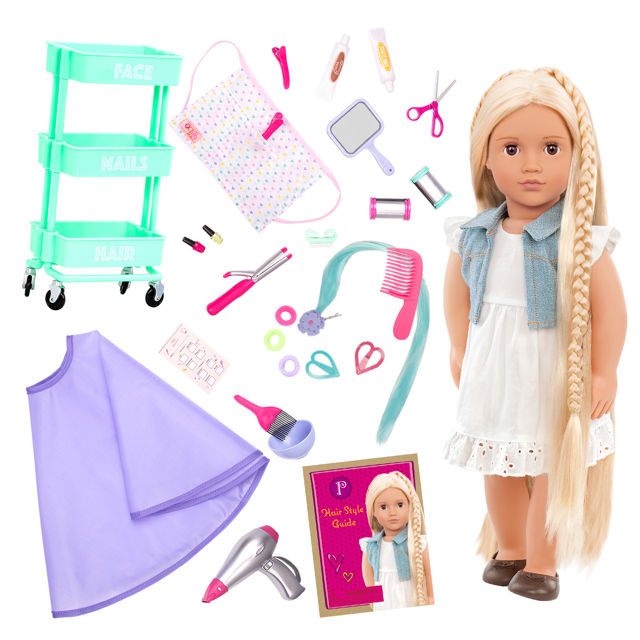 Our Generation Doll Phoebe & Berry Nice Salon Day Bundle