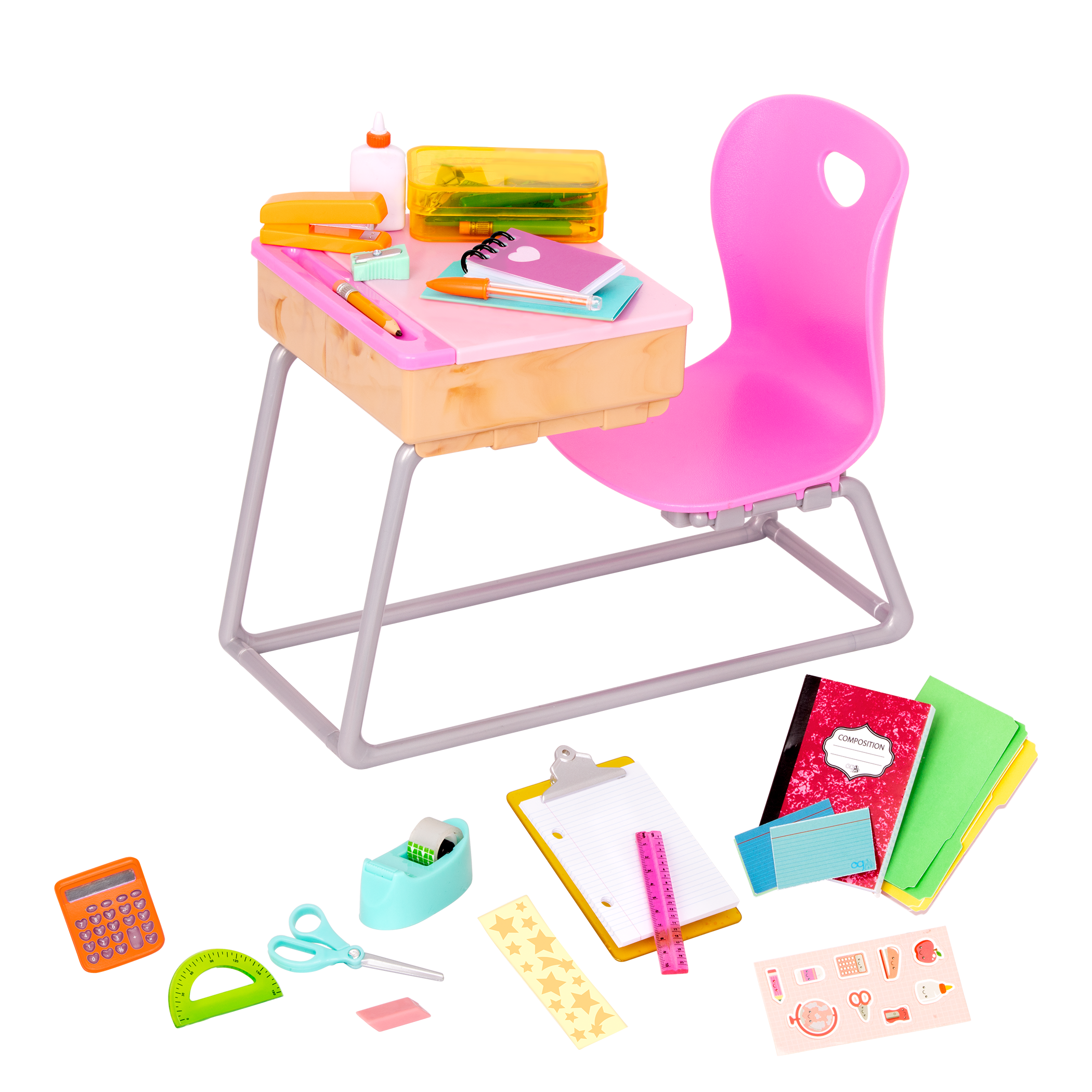 Our Generation Doll Frederika & School Desk Bundle
