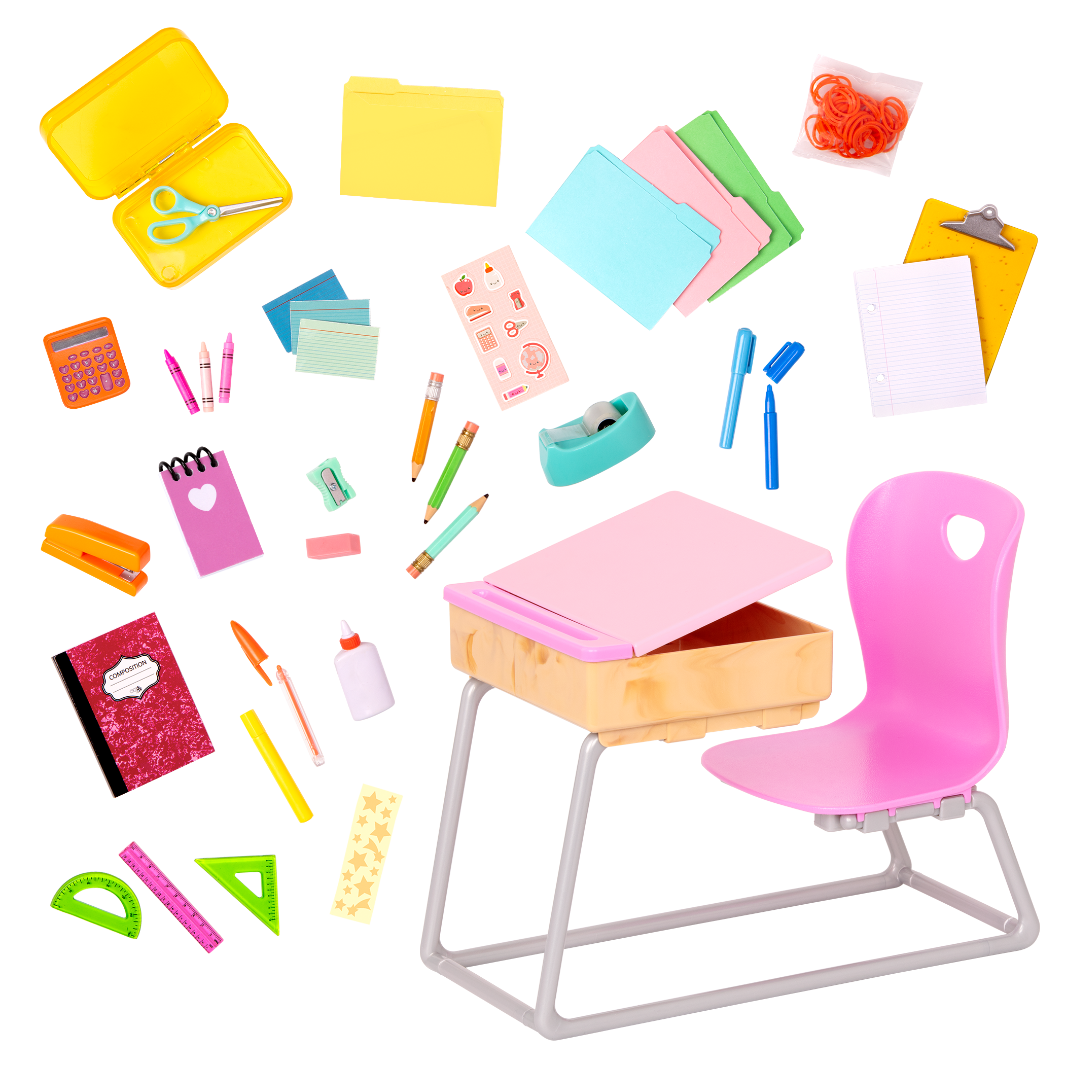 Our Generation Doll Frederika & School Desk Bundle