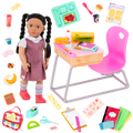 Our Generation Doll Frederika & School Desk Bundle