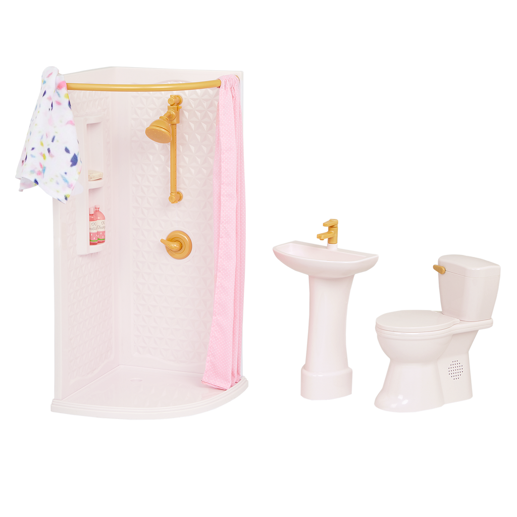 Our Generation Sweet Bathroom Furniture Set for 18-inch Dolls