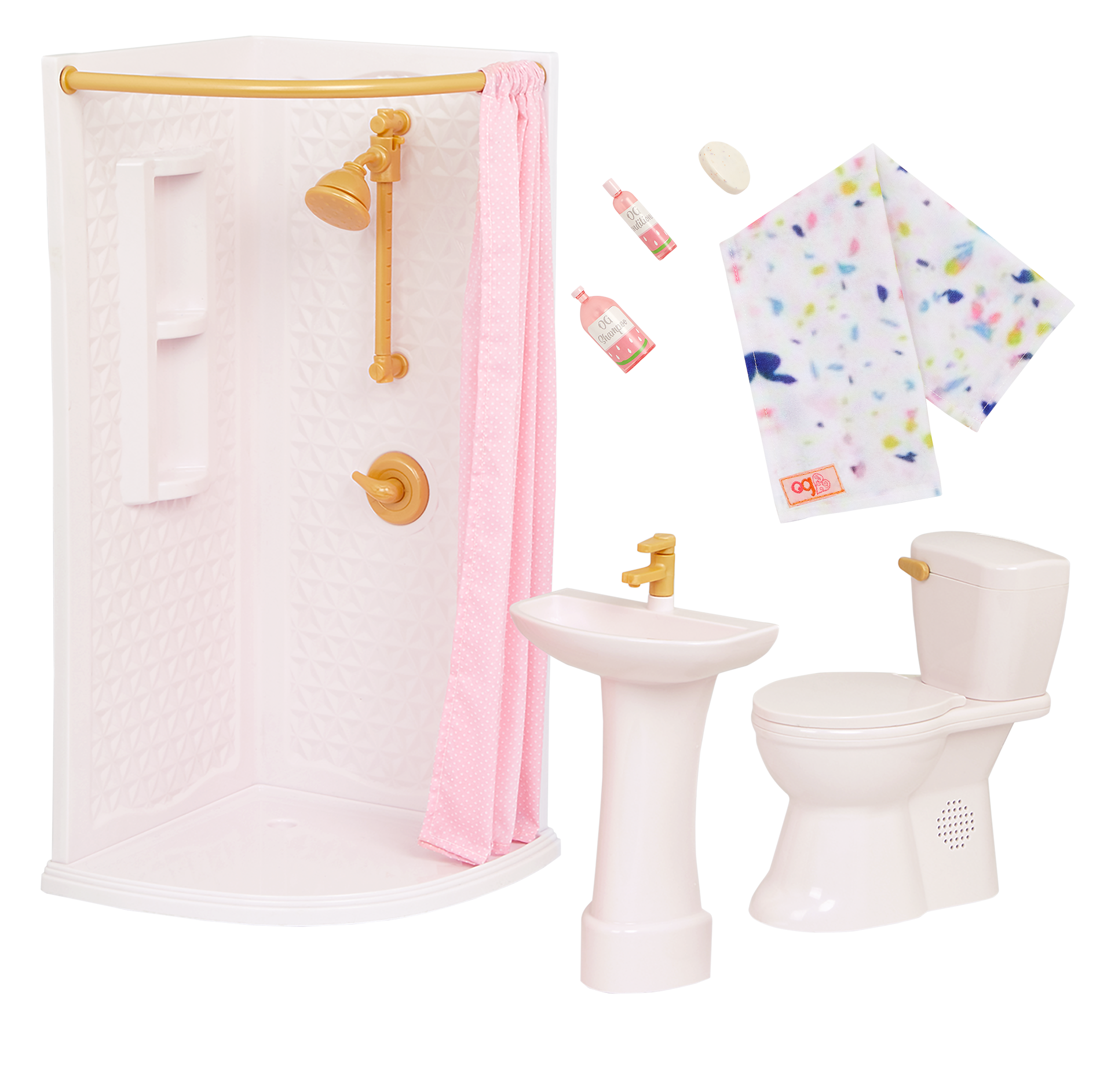 Our Generation Sweet Bathroom Furniture Set for 18-inch Dolls