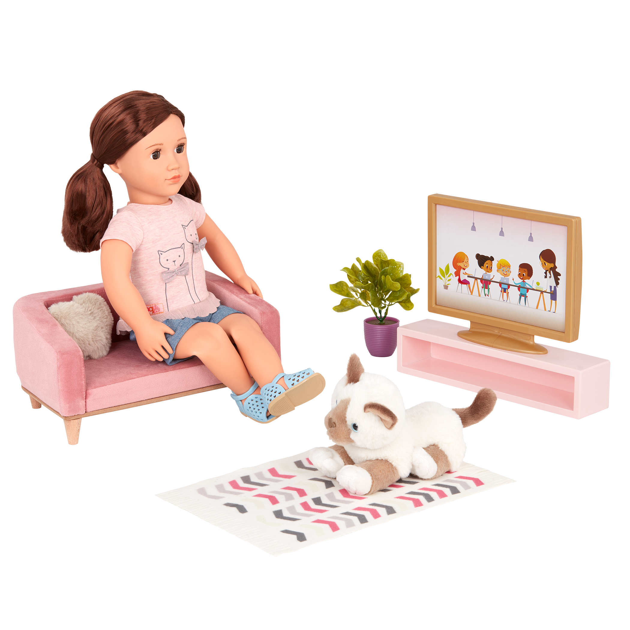 Our Generation Lovely Living Room Furniture Set for 18-inch Dolls