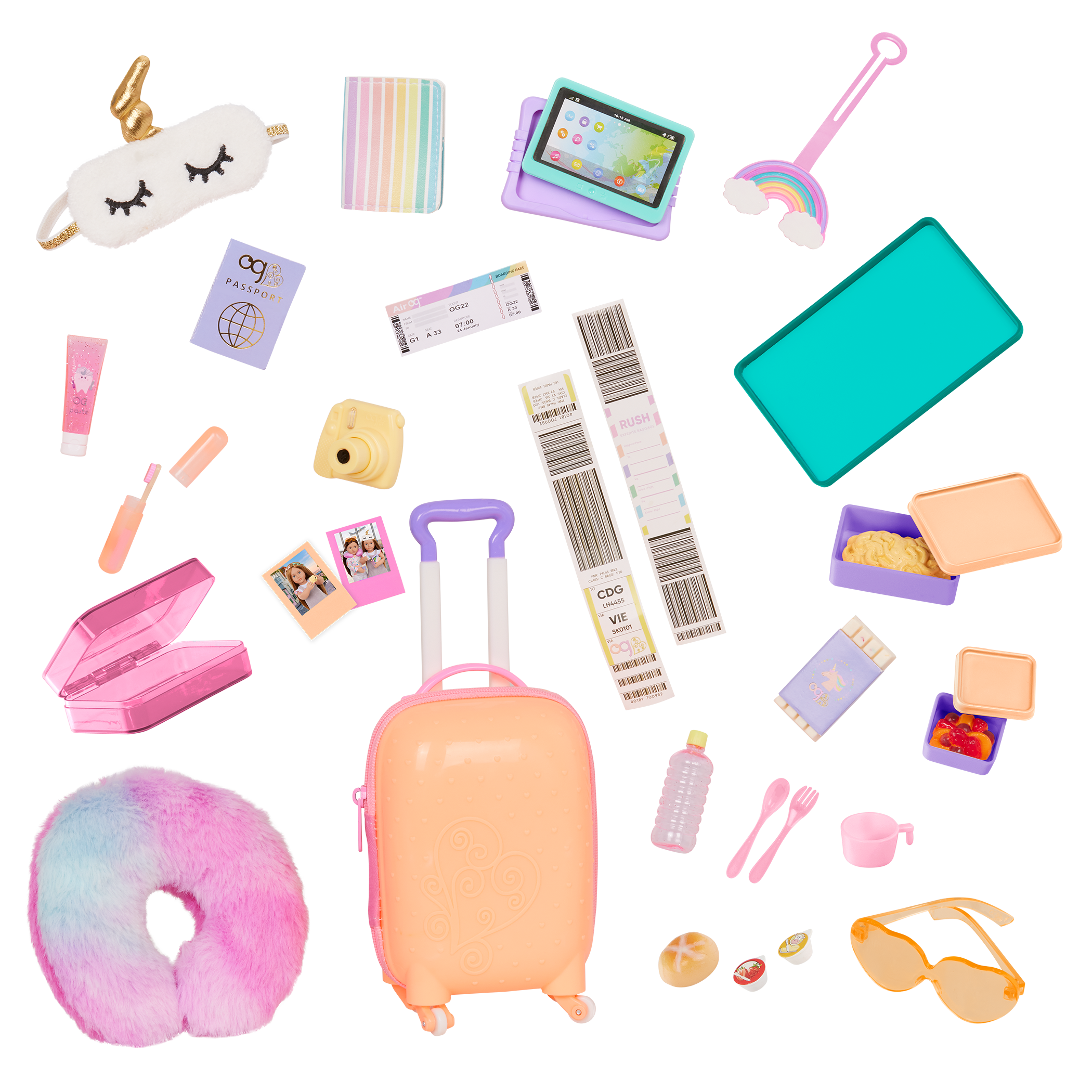 Our Generation Over the Rainbow Luggage Set for 18-inch Dolls