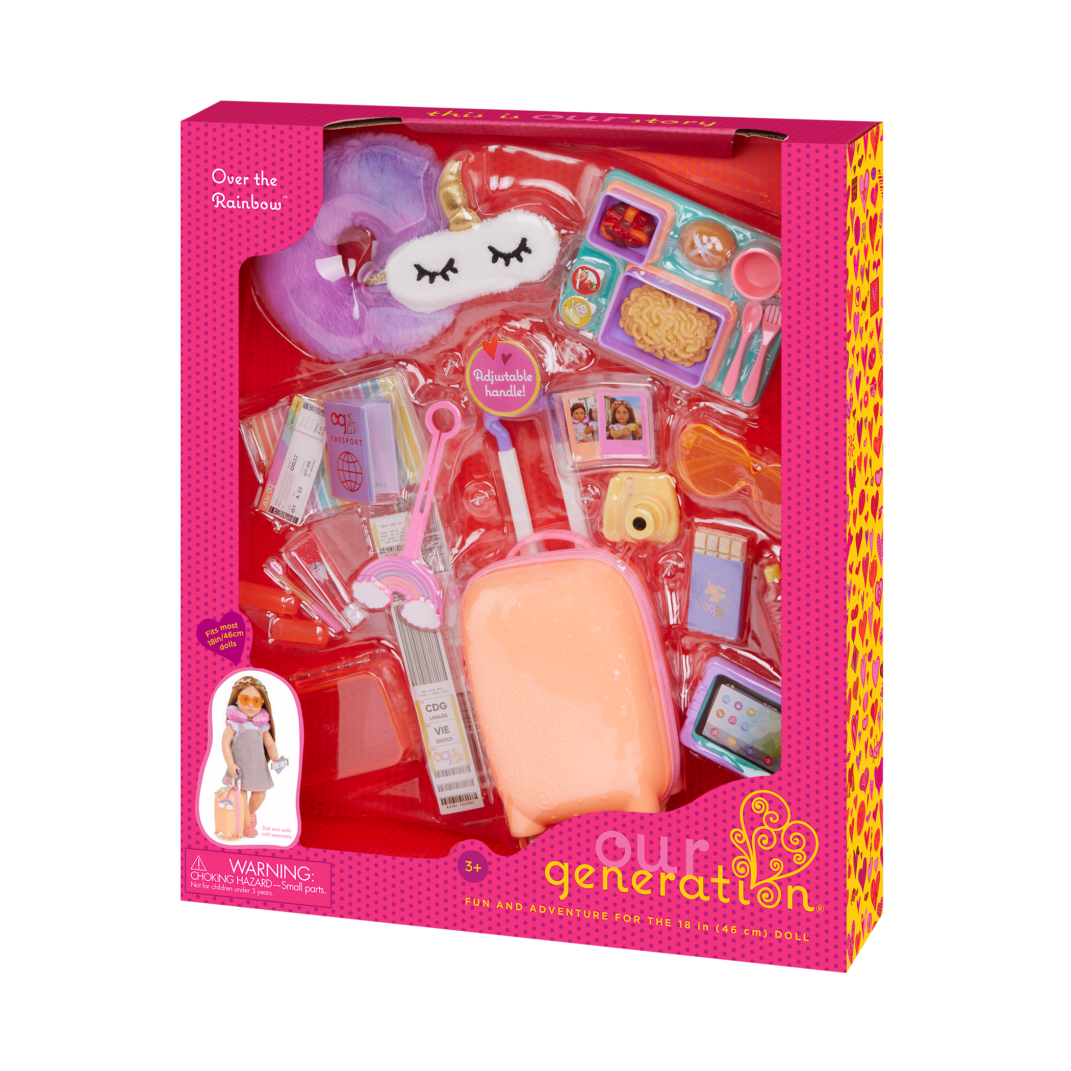Our Generation Over the Rainbow Luggage Set for 18-inch Dolls