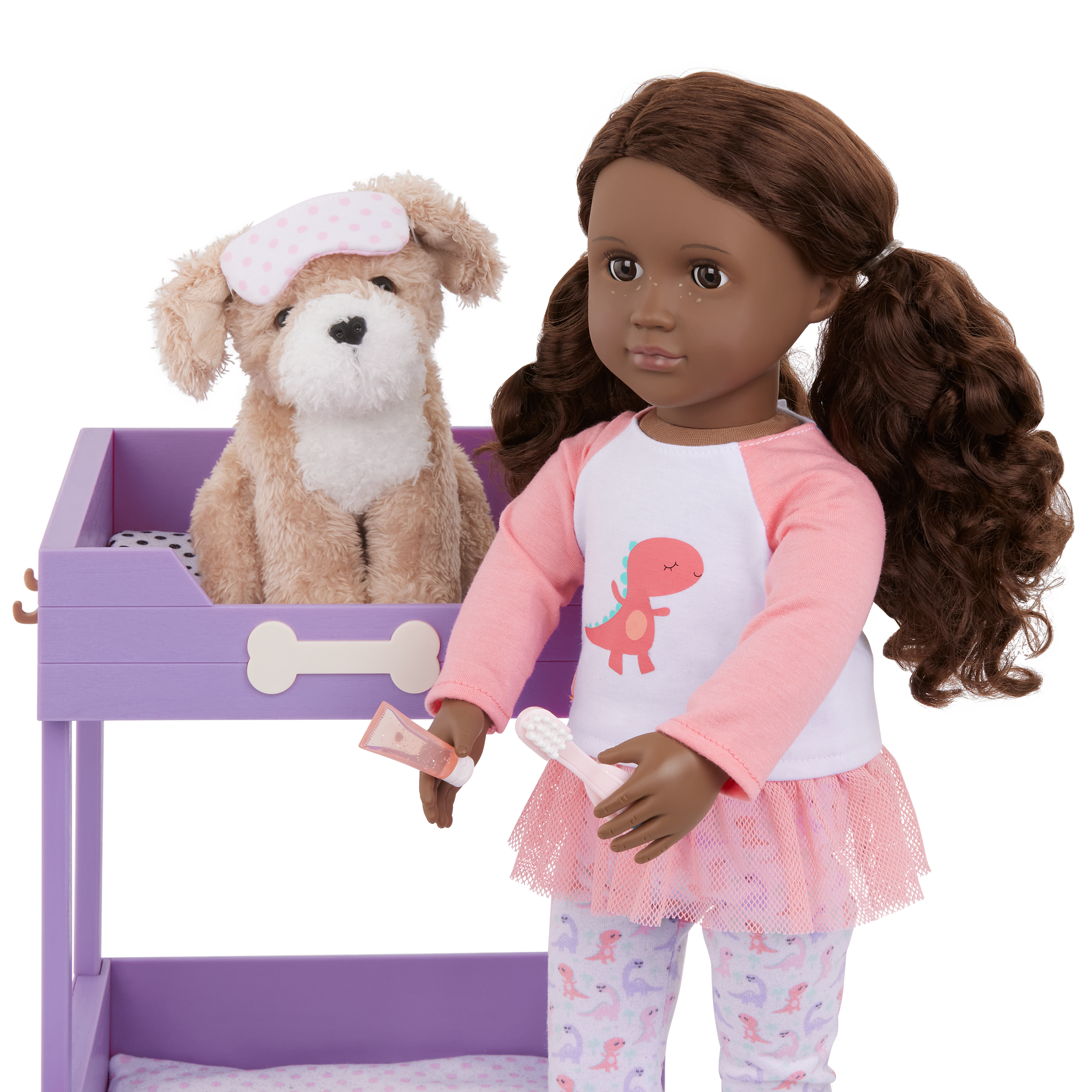 Our Generation Pup Bunk Bed & Plush Puppy Set