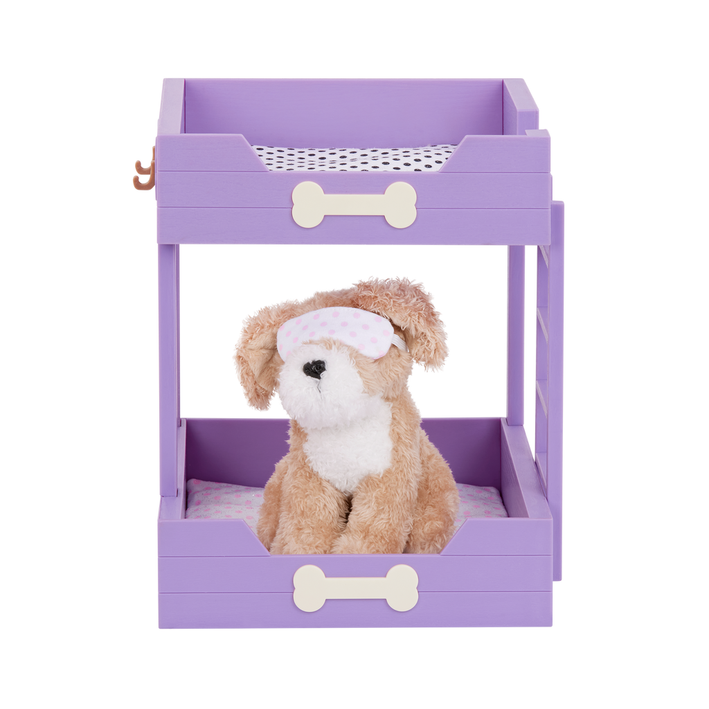 Our Generation Pup Bunk Bed & Plush Puppy Set