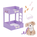 Our Generation Pup Bunk Bed & Plush Puppy Set