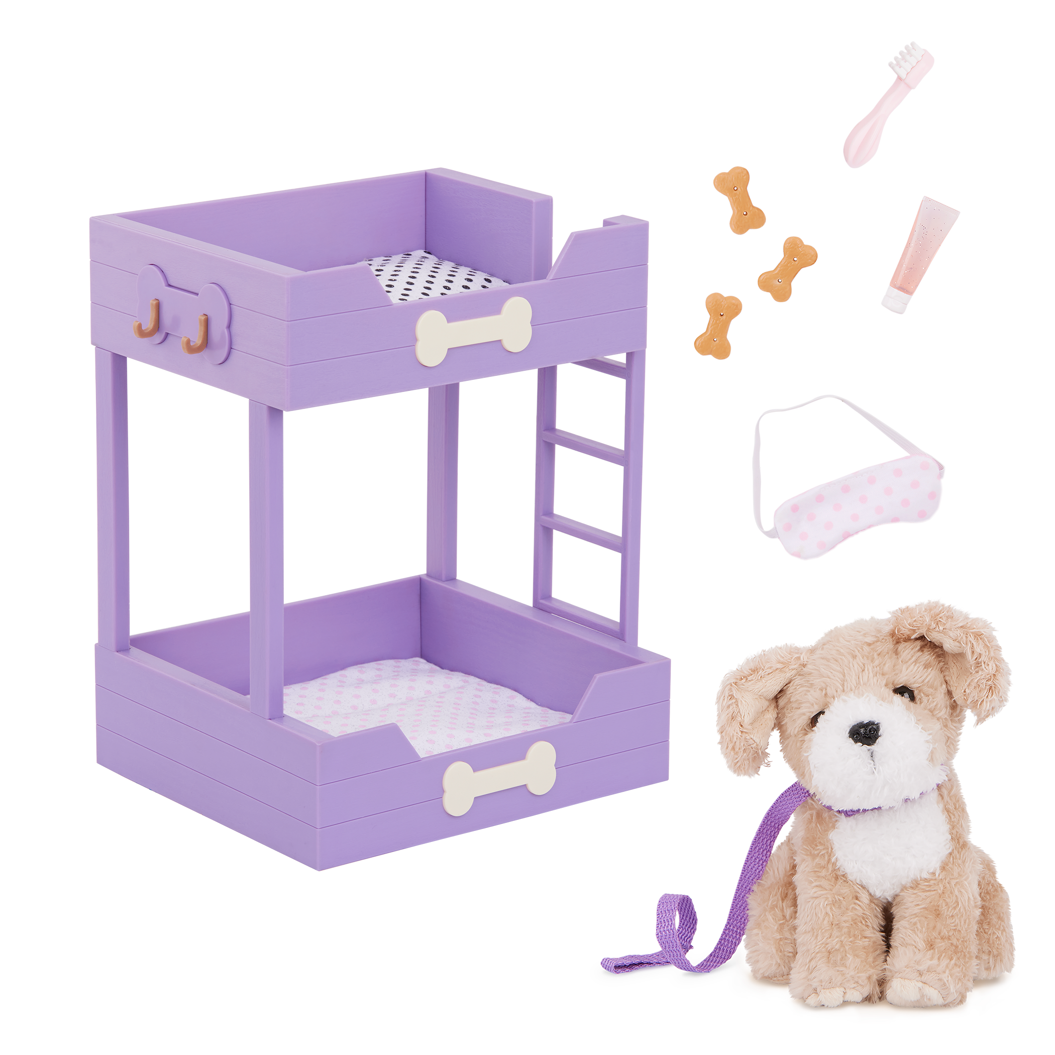 Our Generation Pup Bunk Bed & Plush Puppy Set