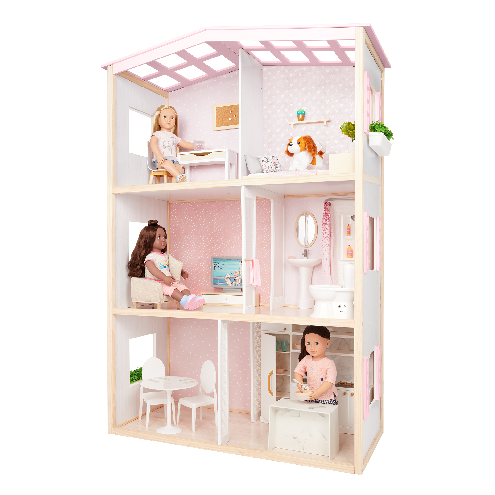 OG Sweet Home Dollhouse & Furniture Playset