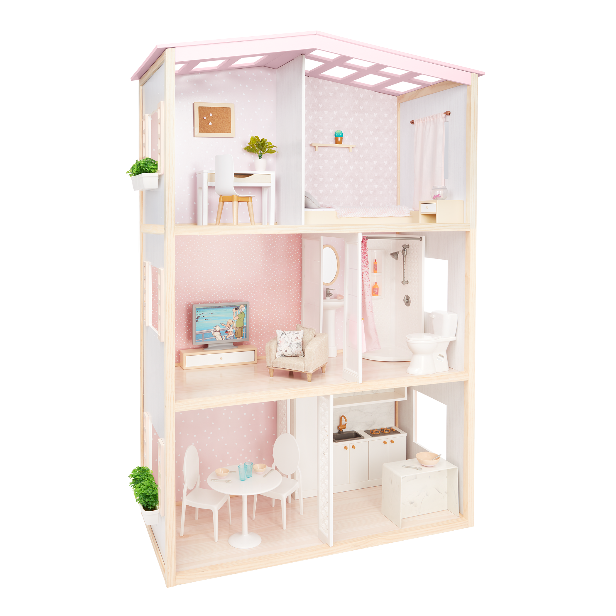 OG Sweet Home Dollhouse & Furniture Playset