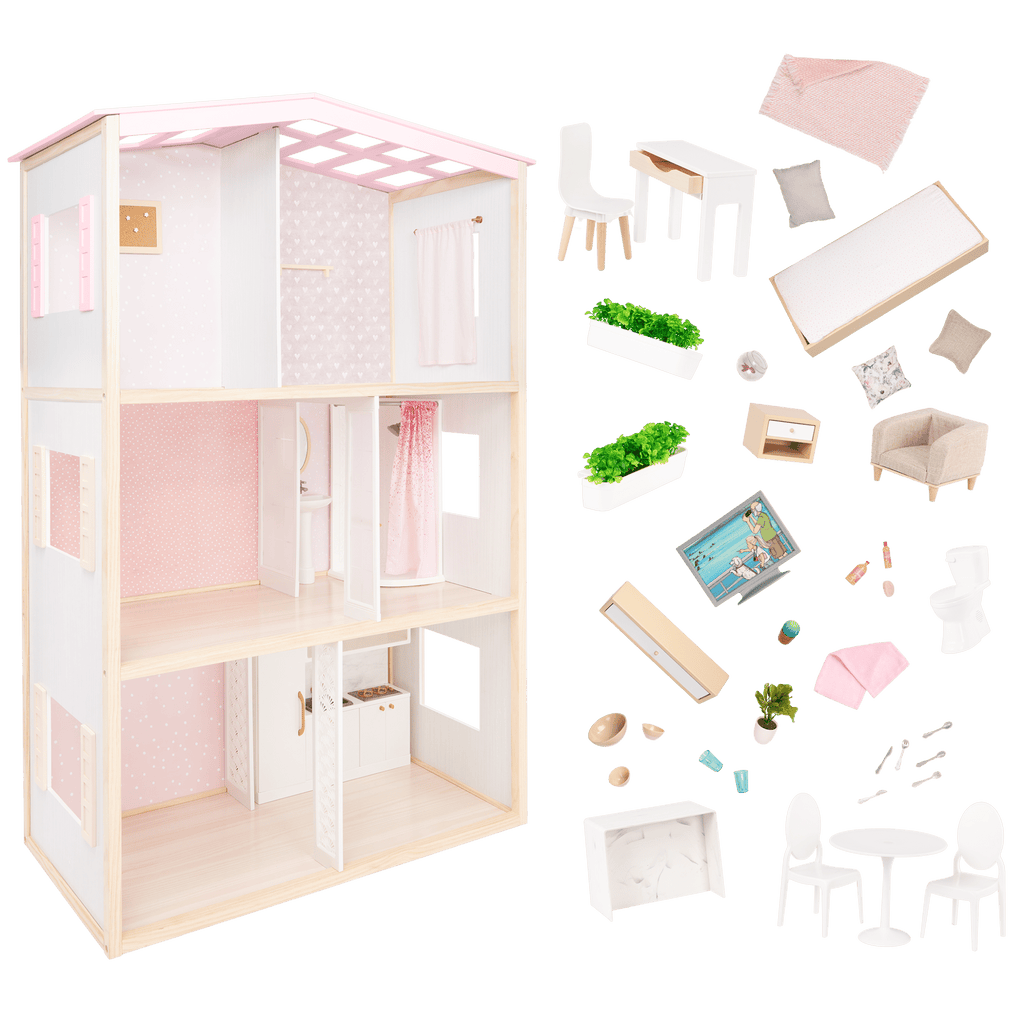OG Sweet Home Dollhouse & Furniture Playset