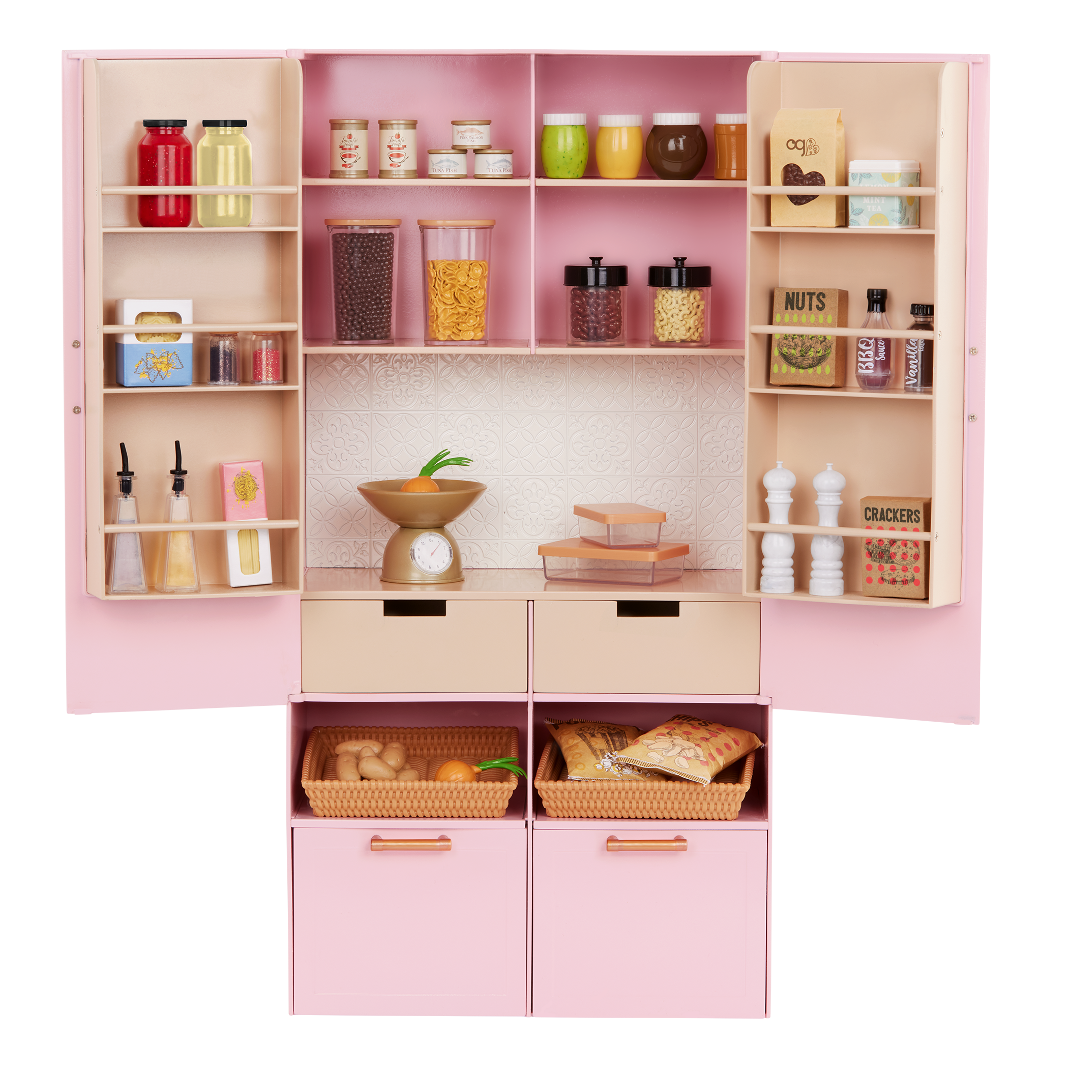 Our Generation Doll Kitchen Pantry Fully Stocked