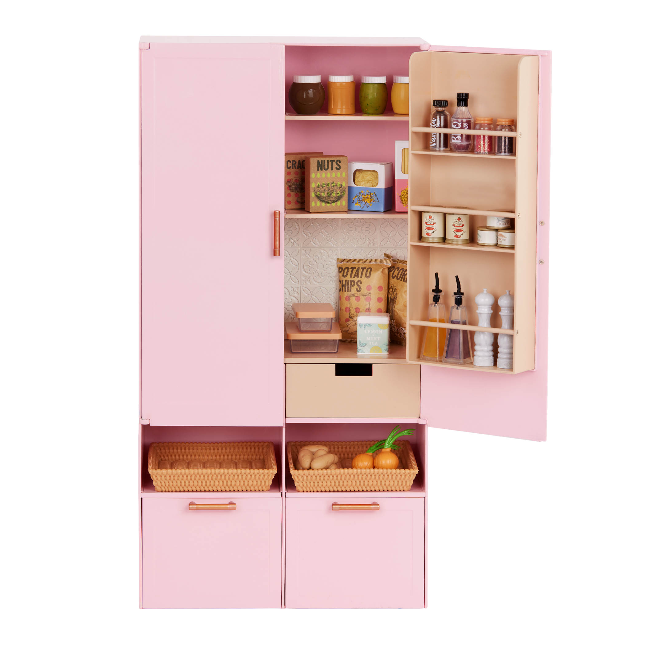 Our Generation Doll Kitchen Pantry Fully Stocked