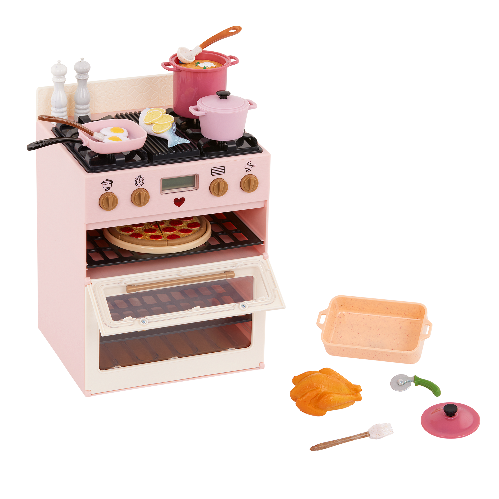 Our Generation Doll Oven with Play Food Accessories