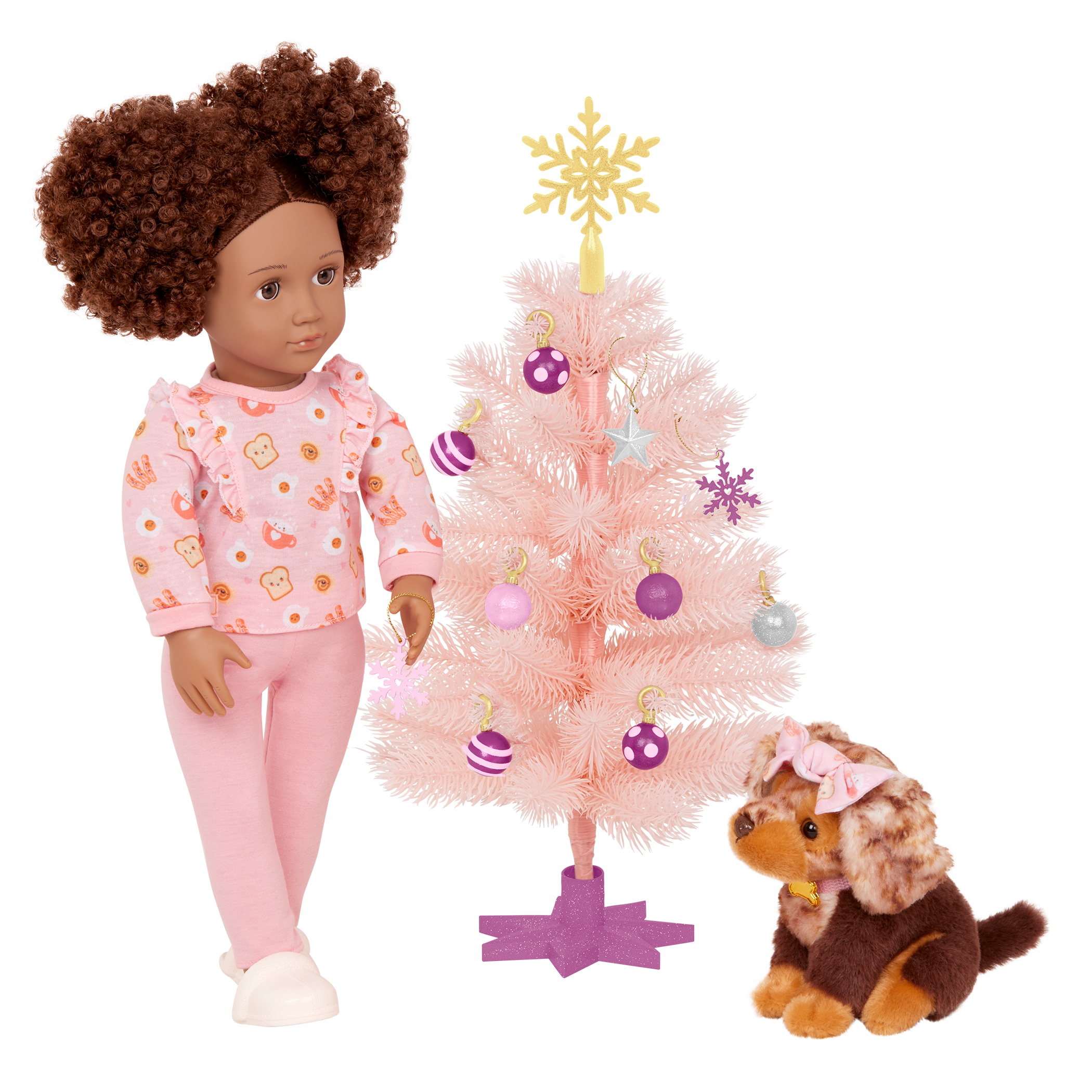 Our Generation Snowflakes & Sparkles Holiday Tree for 18-inch Dolls