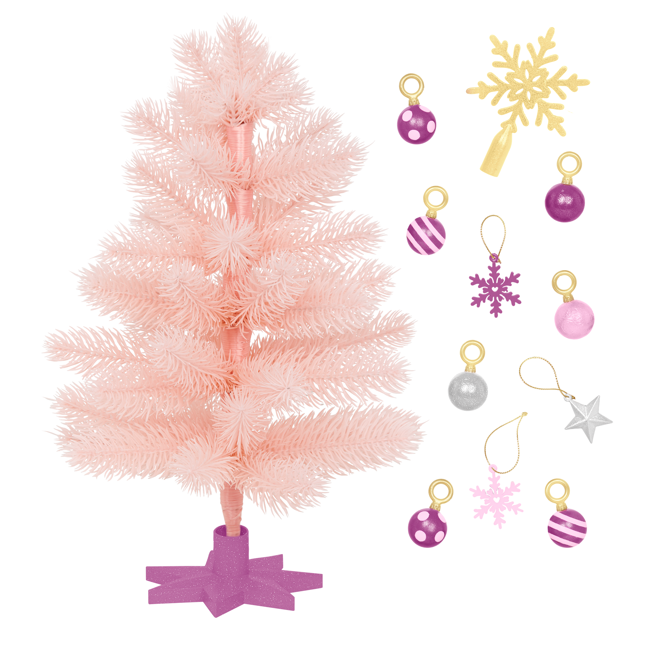 Our Generation Snowflakes & Sparkles Holiday Tree for 18-inch Dolls