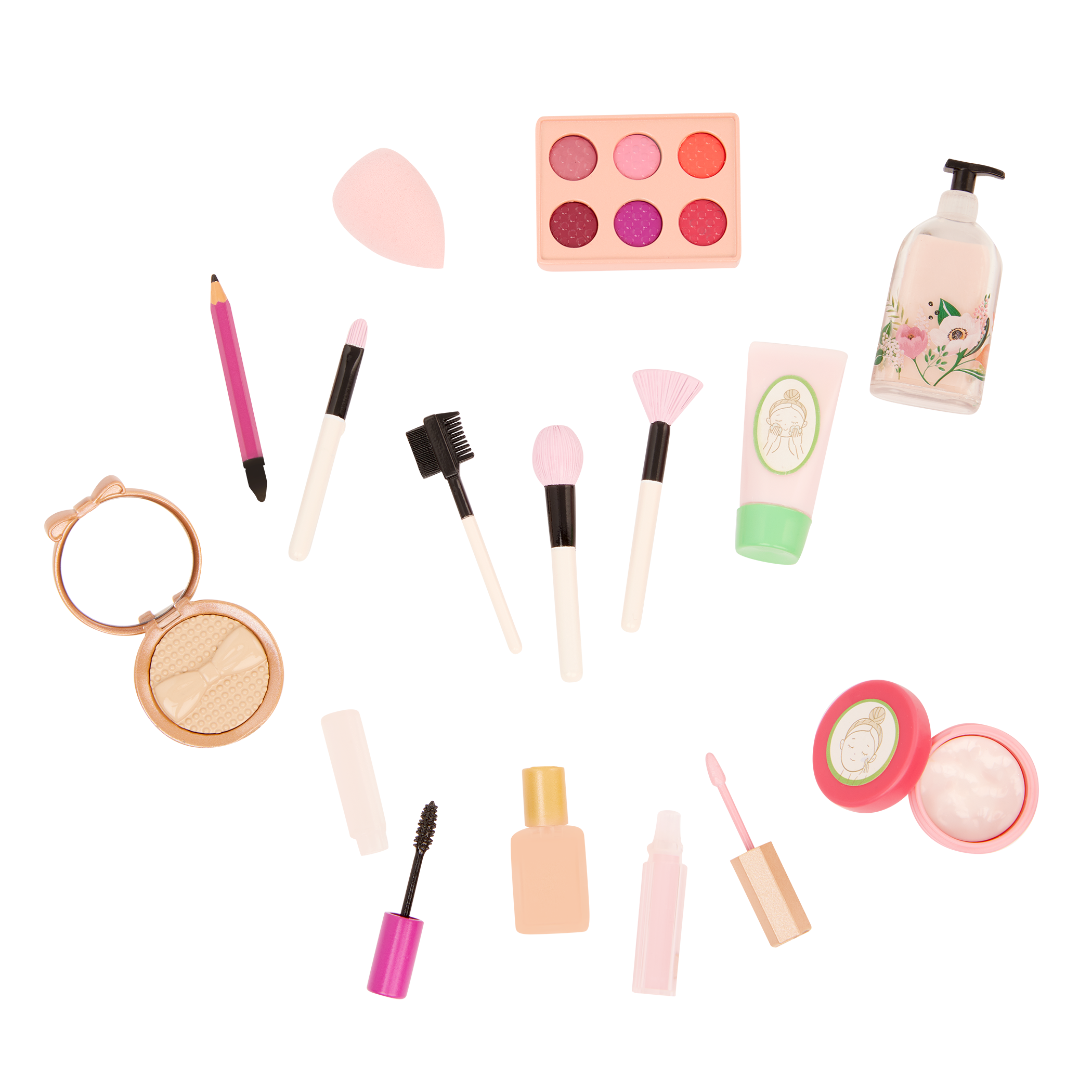 Our Generation Fabulous Fun Vanity Set for 18-inch Dolls including vanity table and chair, makeup and skin care