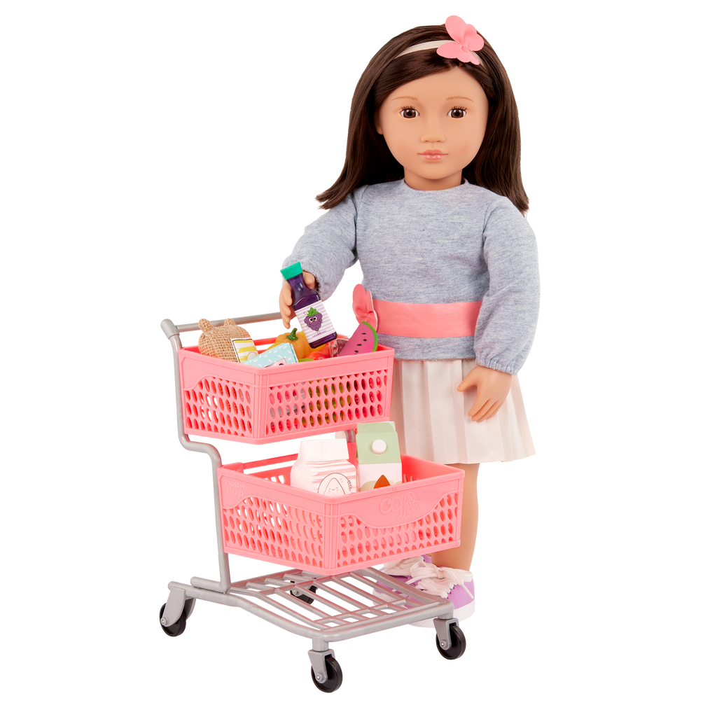 Our Generation Supermarket Play Doll Grocery Cart