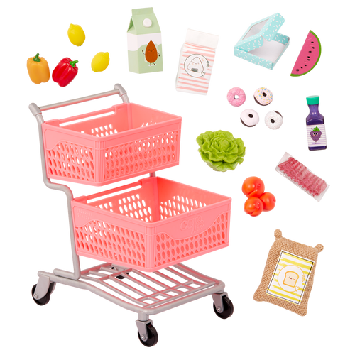 Our Generation Supermarket Play Doll Grocery Cart