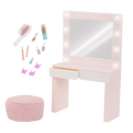 Our Generation Glam & Glow Vanity Table Set for 18-inch Dolls