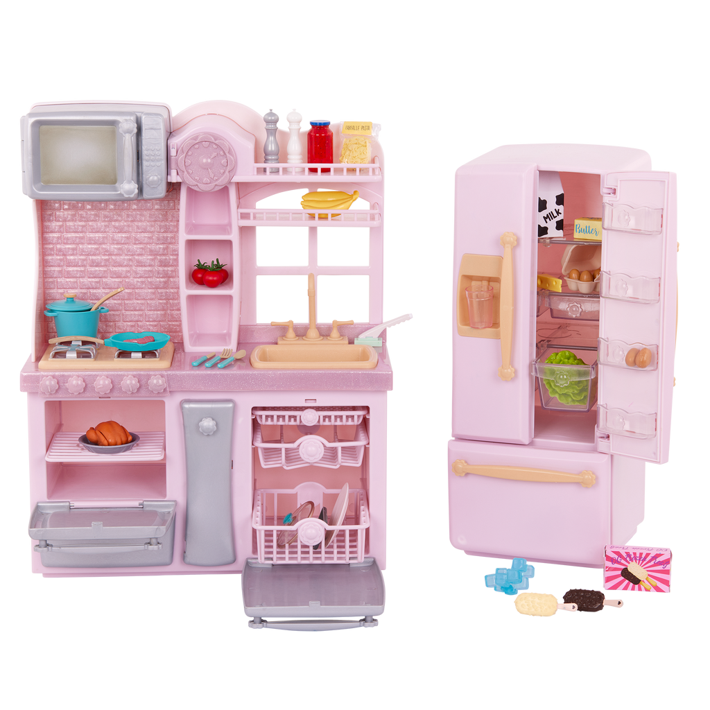 Our Generation Pink Gourmet Kitchen Playset for 18-inch Dolls