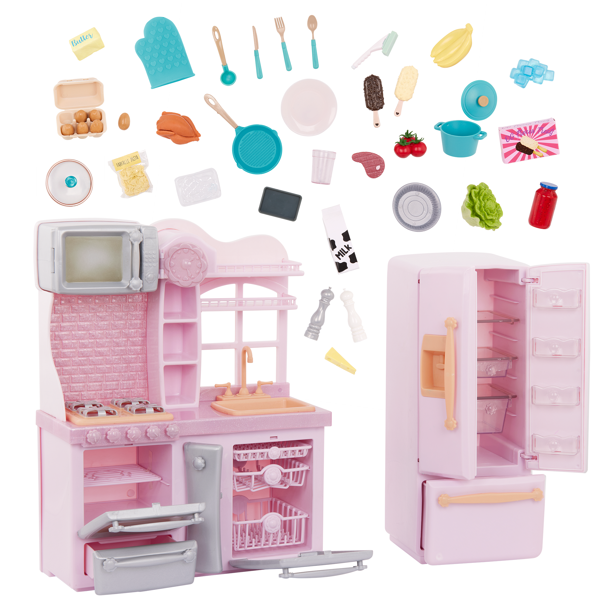 Our Generation Pink Gourmet Kitchen Playset for 18-inch Dolls