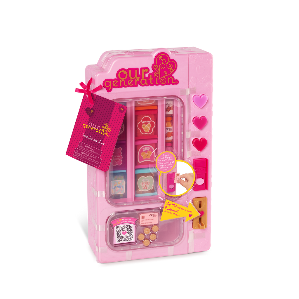 Our Generation Snacktime Fun Vending Machine Playset for 18-inch Dolls