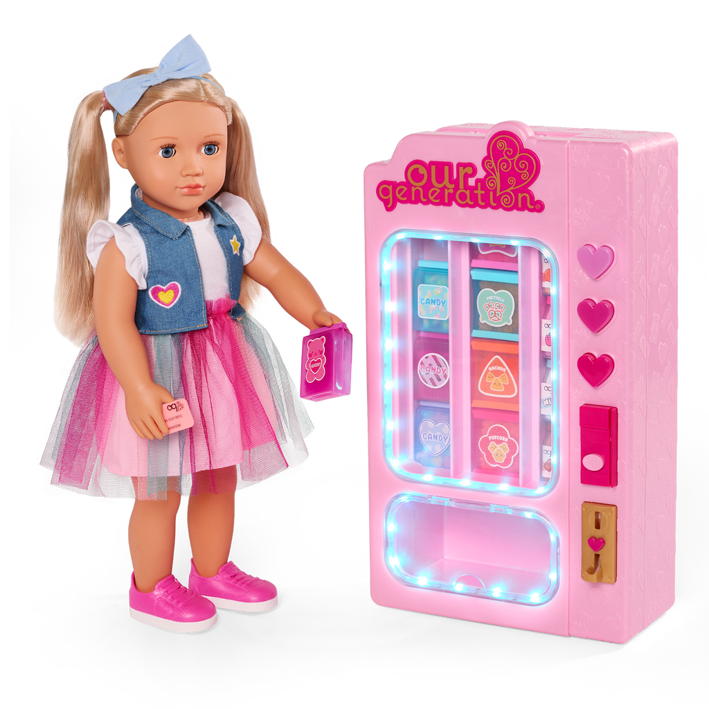 Our Generation Snacktime Fun Vending Machine Playset for 18-inch Dolls