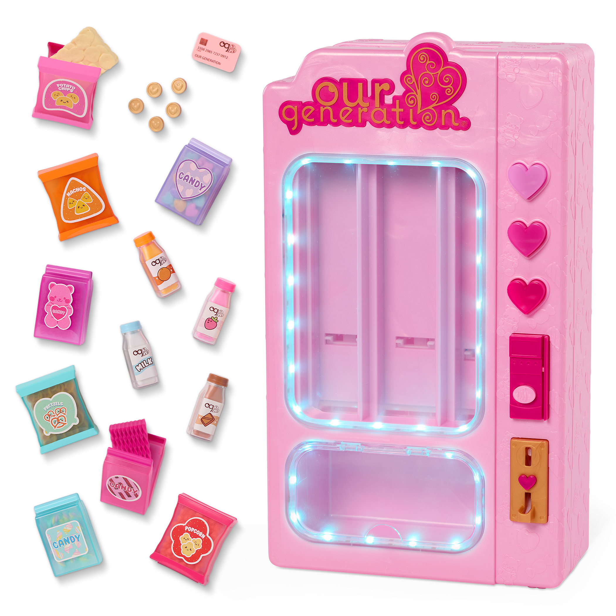 Our Generation Snacktime Fun Vending Machine Playset for 18-inch Dolls