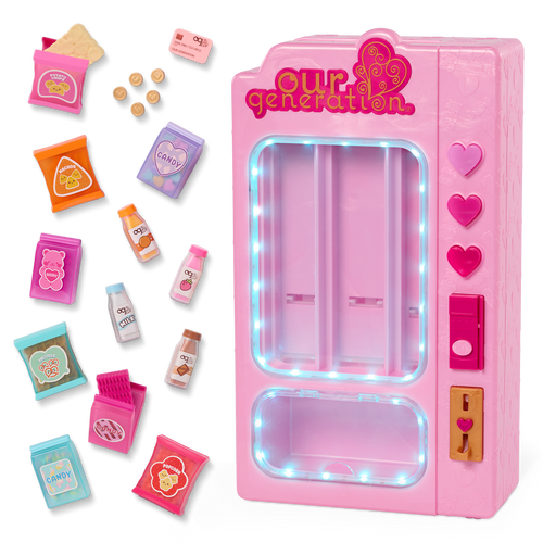 Our Generation Snacktime Fun Vending Machine Playset for 18-inch Dolls