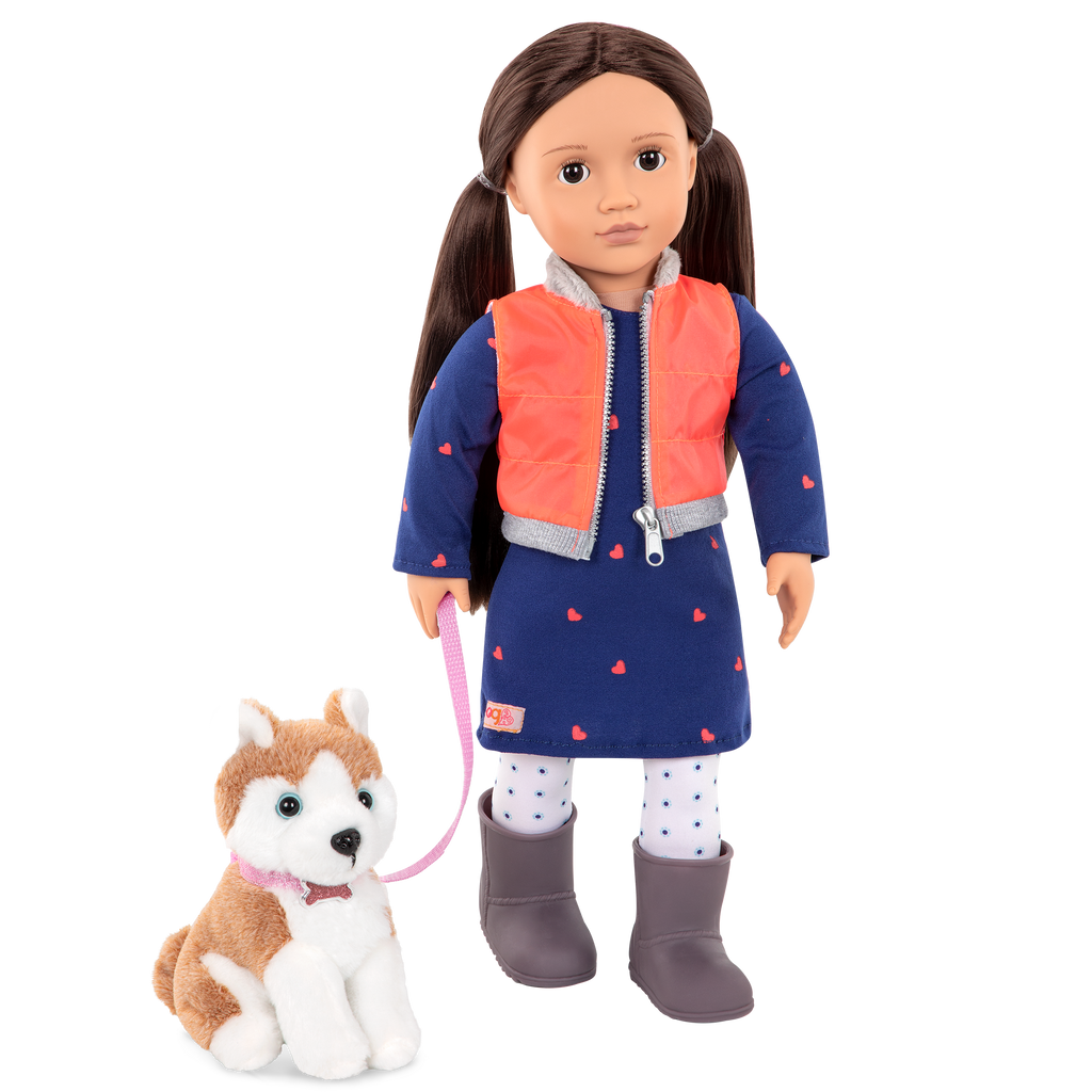 Our Generation Doll Leslie & Passenger Pets Bundle
