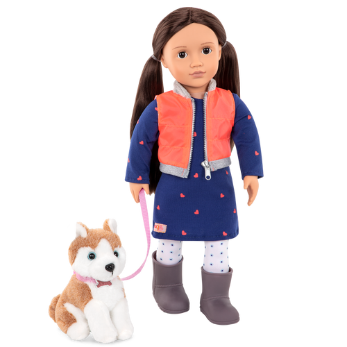 Our Generation Doll Leslie & Passenger Pets Bundle